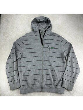 seedleSs Full Zip Hoodie XXL Gray Think Green And Grow Your Mind Embroidered